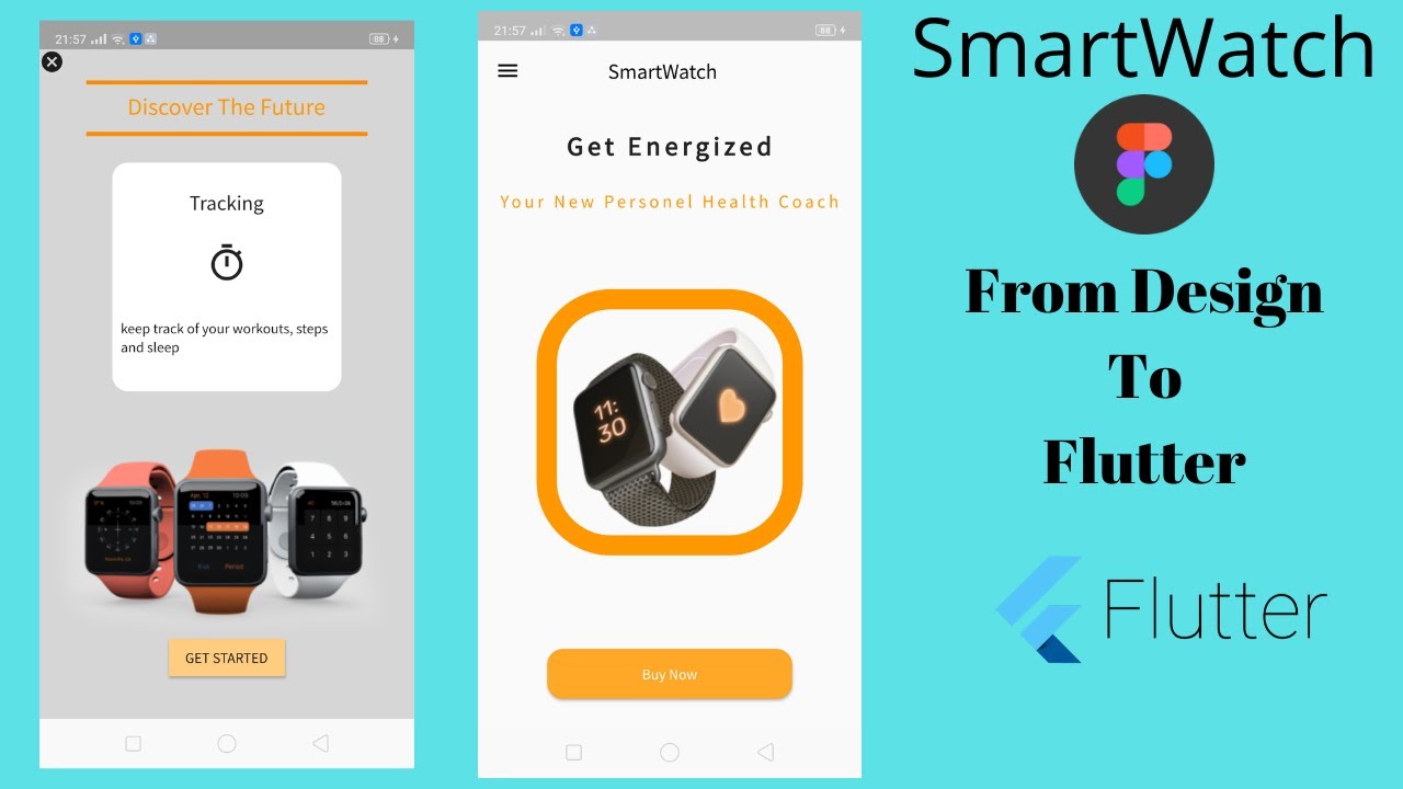 afstand Høj eksponering leje Flutter SmartWatch UI App from Design to Code - YouTube