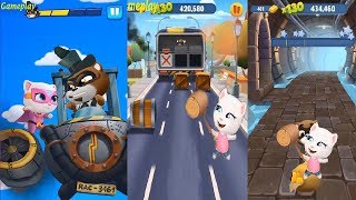 Talking Tom Hero Dash Vs Talking Tom D Run Talking Angela Catch The Rac Vs Boss Fight