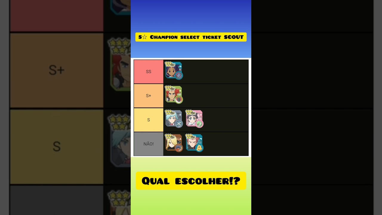 5☆ CHAMPION SELECT TICKET SCOUT! QUAL ESCOLHER!? POKÉMON MASTERS EX