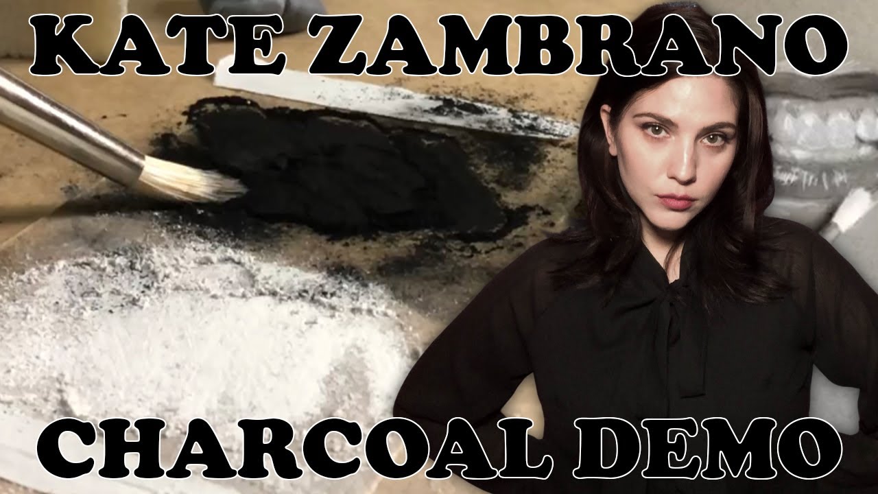 Kate Zambrano - Charcoal Portrait Webinar - Trekell Hog Bristle Brushes - Trekell Art Supplies