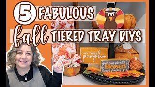 🍂🍁 5 FABULOUS FALL TIERED TRAY DECOR DIY IDEAS by Our Gray House 372 views 7 months ago 7 minutes, 51 seconds