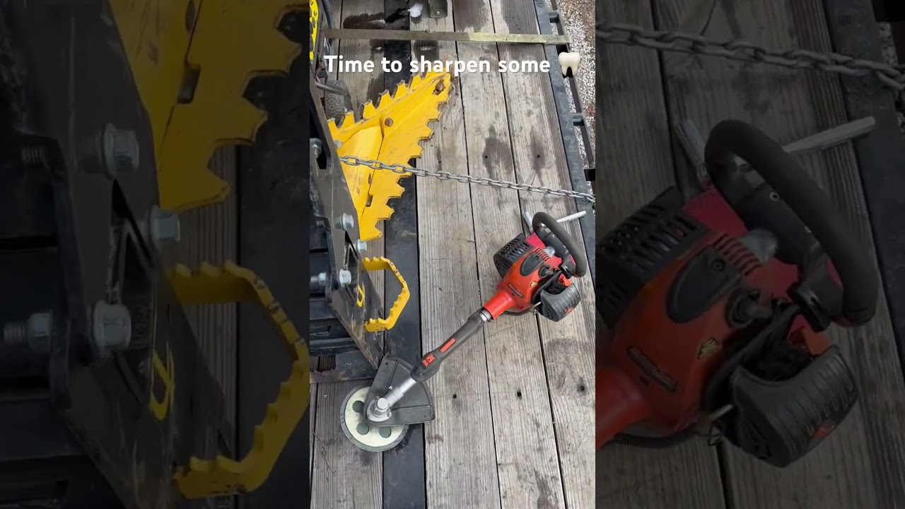 Before and after sharpening mulcher teeth!