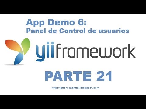 Tutorial Yii Framework parte 21 - Panel de Control de usuarios