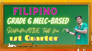 FILIPINO 6 MELC-BASED SUMMATIVE TEST NO. 1 FIRST QUARTER