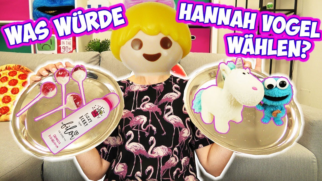 Was würde HANNAH VOGEL wählen? Real Food VS Kids Food & Spielzeug | Playmobil Challenge mit Kathi