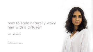 How to style naturally wavy hair using a diffuser