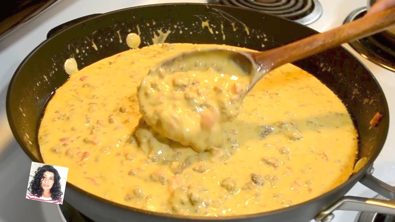 EASY QUESO DIP Nacho Cheese and Sausage Dip (STOVE TOP) YouTube