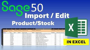 Sage 50 - Import Product/Stock Data, also Extract and Edit using PostTrans