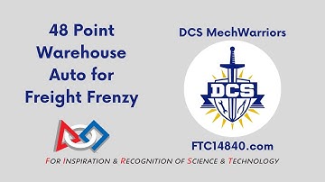 Our 48 Point Warehouse Autonomous for Freight Frenzy FTC 14840 DCS MechWarriors