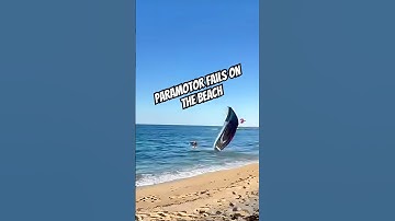 Paramotor fails on beach! #paramotor #paramotorpilot #kiteboarding #winging #kitefoil @elduende40