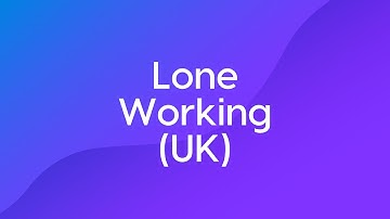Lone Working Course Trailer (UK)