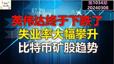 ✨【投资TALK君1034期】英伟达终于带崩指数！非农数据解读：失业率大幅攀升！比特币挖矿股趋势✨20240308#NFP#通胀#美股#美联储#经济#CPI#美国屋价#btc#比特币 - 天天要闻