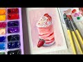 Himi Gouache Strawberry Shake | Timelapse