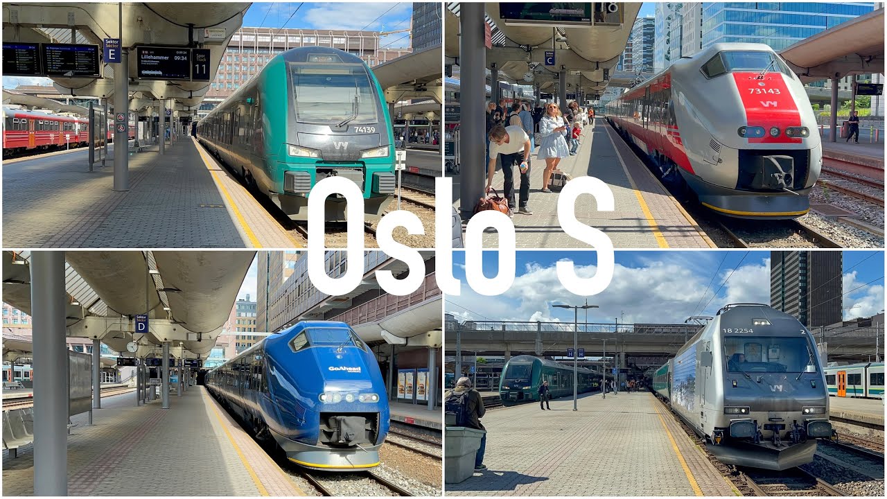 Oslo Sentralstasjon | BM73 | Vy | SJ Nord | Flytoget | Bergensbanen | Tog i Oslo