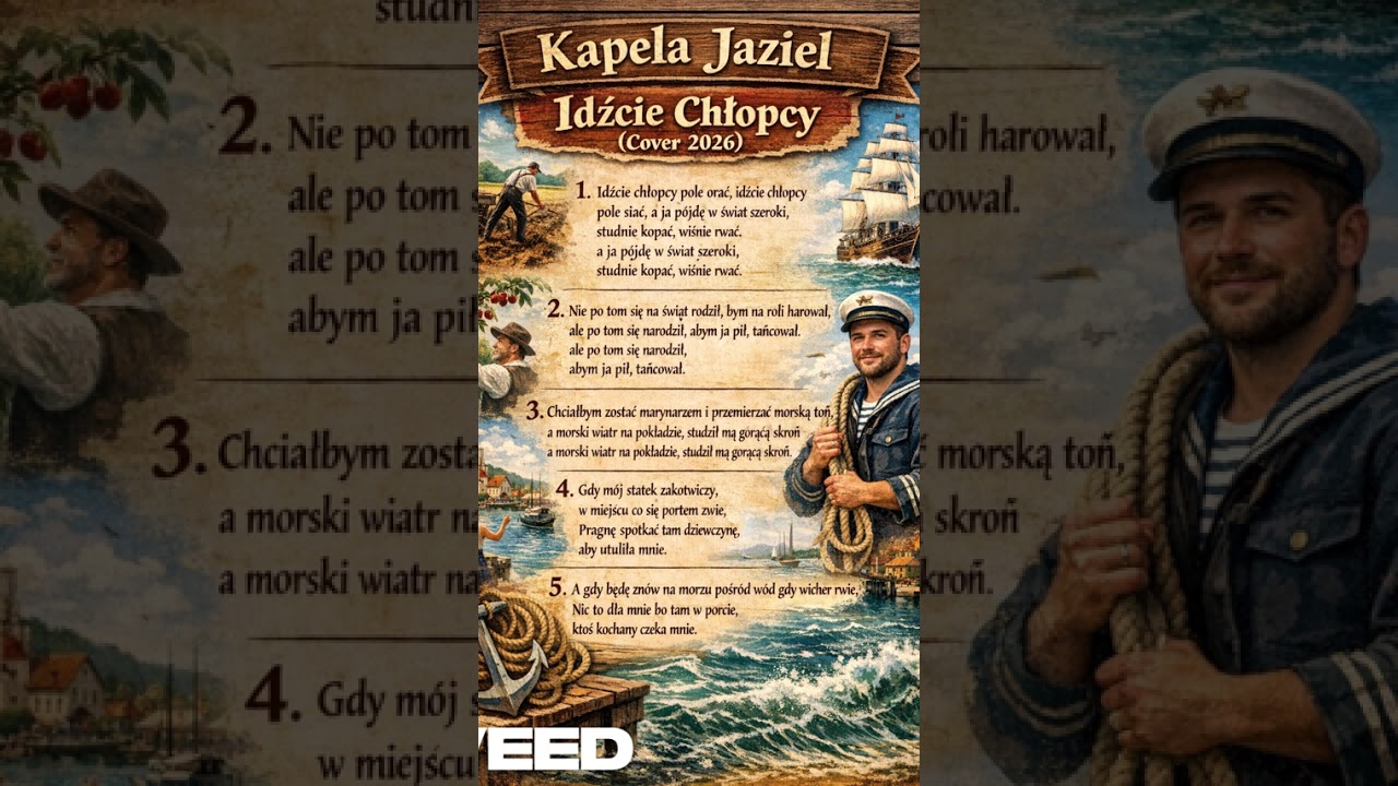 Kapela Jaziel - Idźcie chłopcy (Cover 2026 + tekst) Disco Polo Weselne Biesiada 
