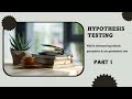 Hypothesis testing|| null and alternate hypothesis, parametric and non parametric test|| Cogjet
