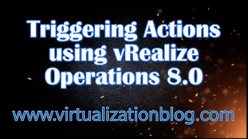 Triggering Actions using vRealize Operations Manager