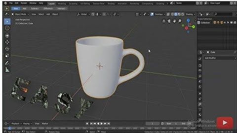 How to make a simple cup in blender 2.8