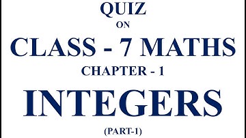 Quiz on Class 7 Maths Chapter 1 Integers |  @GeopByte   | Part 1 | Hima Sree Gandham