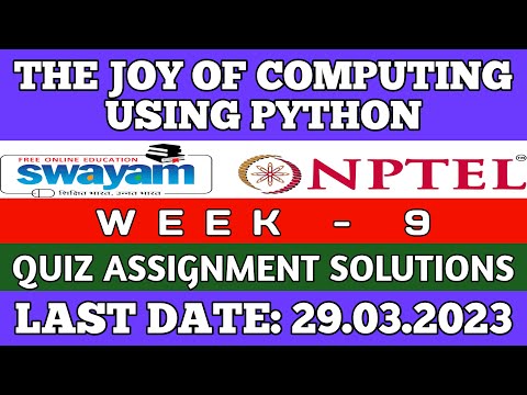 NPTEL The Joy of Computing using Python Week 9 Quiz Assignment Solutions | July 2023 | IIT Ropar
