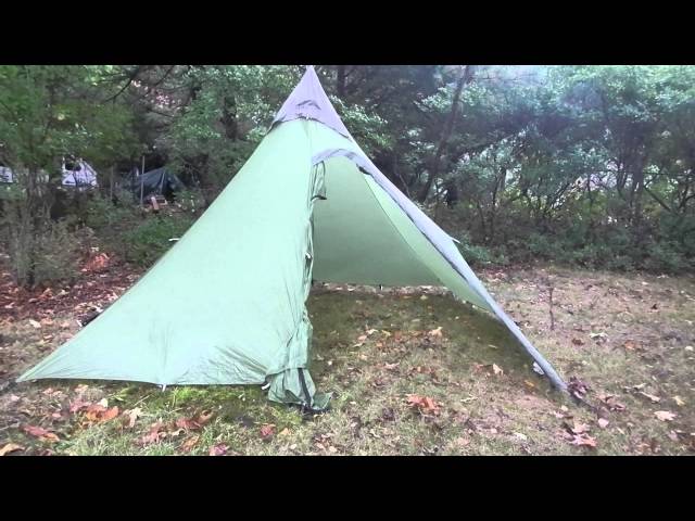 Golite Shangri La 5 Tent setup Cold Kayak Bushcraft Survival style