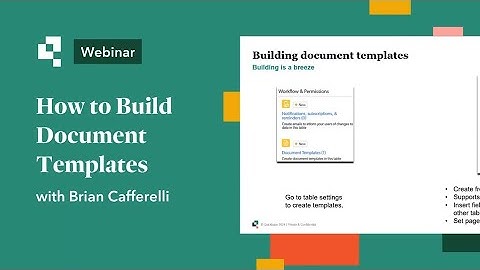 How to Build Document Templates | Webinar Clip