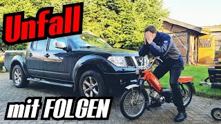 Einmal nicht aufgepasst! | Glück im Unglück! | Pfahl schlägt aus... | Nissan Navara HGD F40 Solo 713