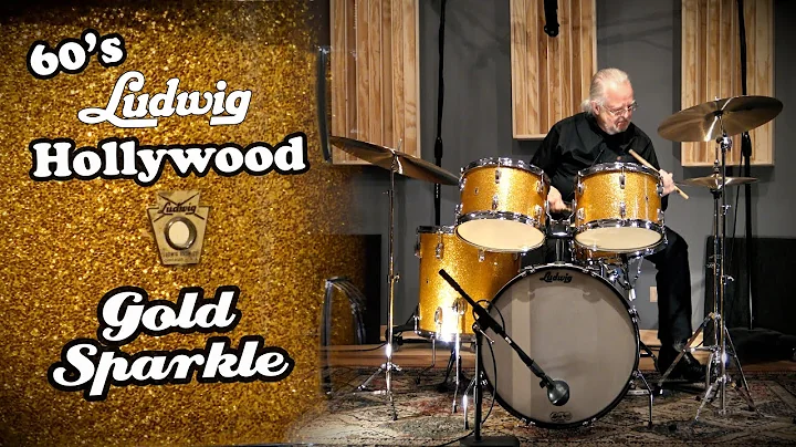 60s Pre-Serial Ludwig Hollywood Drum Kit - Gold Sp...