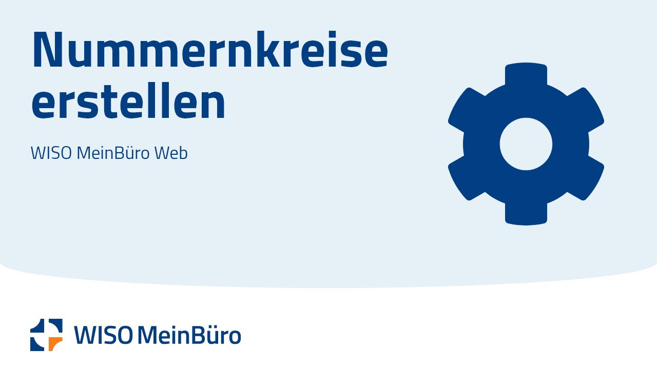 New Nummernkreise einstellen in WISO MeinBüro Web