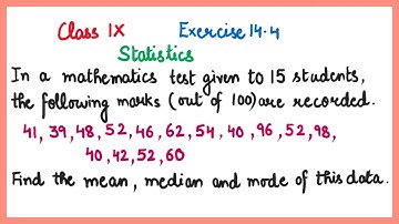 Class 9 Maths | Ch 14 | Ex 14.4 Q2 | Statistics | NCERT | Mean | Median | Mode | Central Tendency
