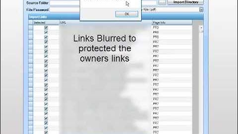 SEO Link Dominator Backlink Software  - Importing website Links