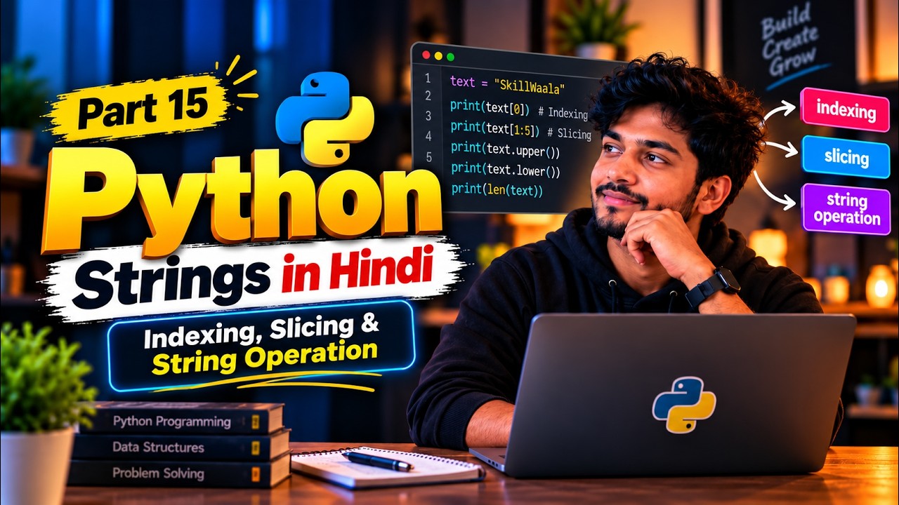 Python Strings in Hindi | Indexing, Slicing & String Operations (Part ...