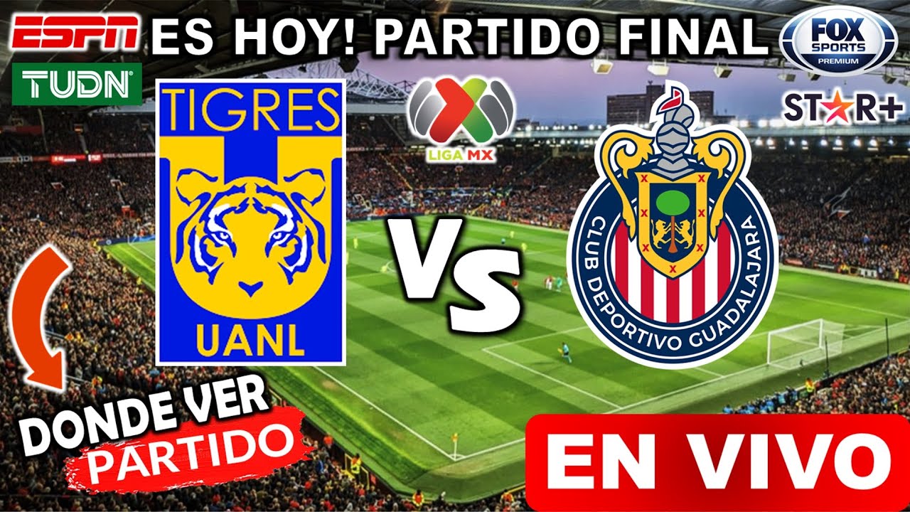 TIGRES vs CHIVAS en vivo Donde ver + hora partido tigres vs chivas ...