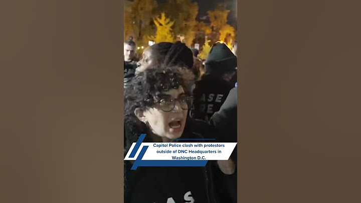 Capitol Police clash with Pro-Palestinian protestors outside of DNC Headquarters in Washington DC