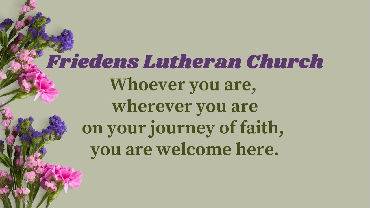 Friedens (Peace) Lutheran Church, Myerstown, PA, Live Stream YouTube