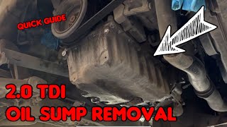 Quick Guide How to Remove Oil Sump Pan of 2.0 TDI Engine VW Audi Passat Octavia Skoda Golf