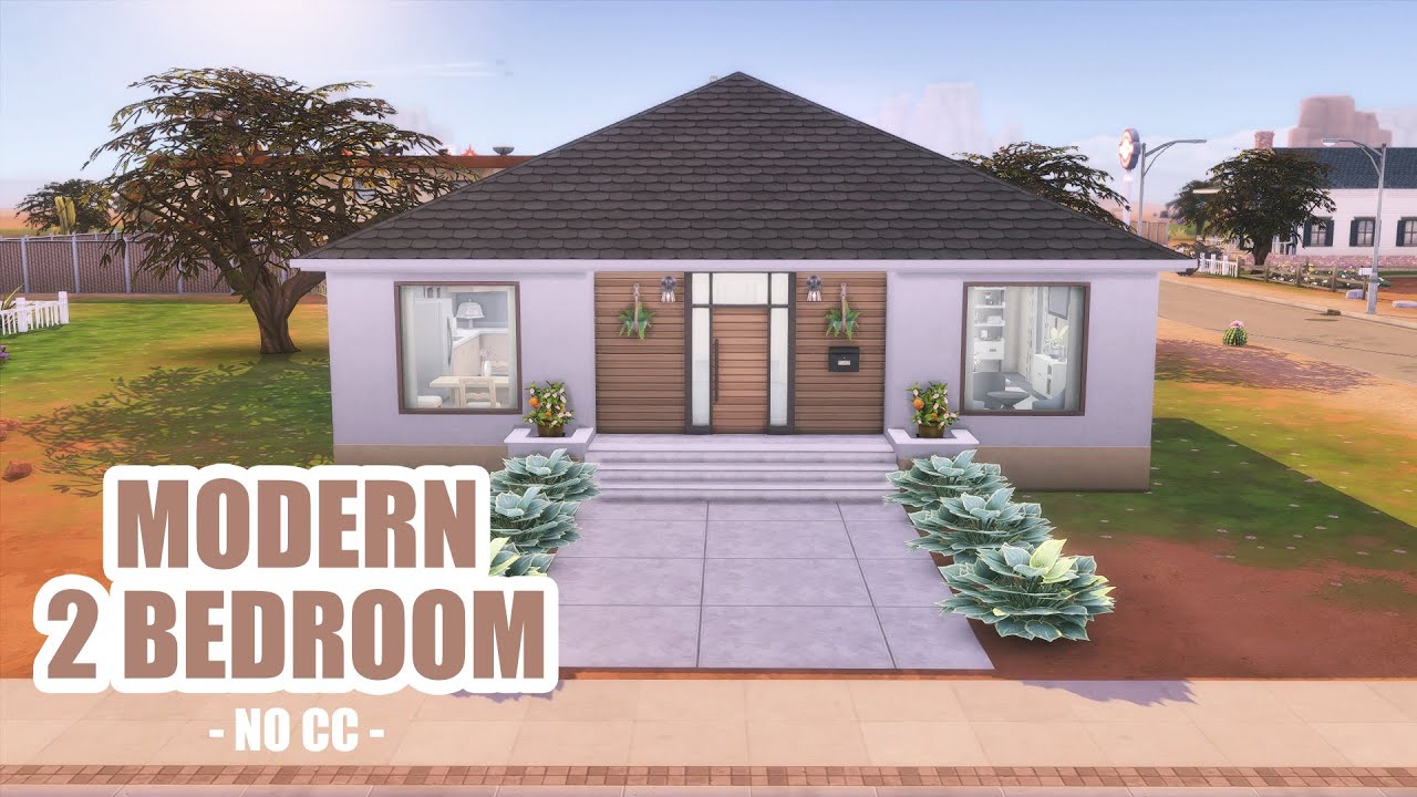 Modern Two Bedroom | Sims 4 | Speed Build | No CC - YouTube