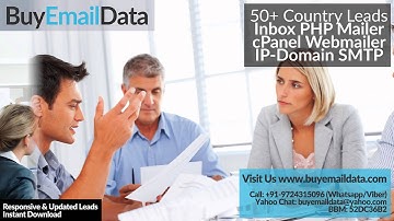 BuyEmailData - Updated Leads, Inbox php Mailer, cPanel Webmail & SMTP