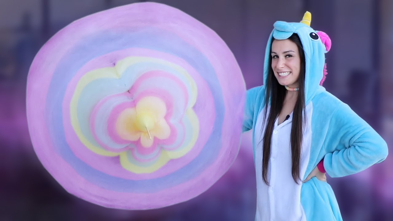 GIANT COTTON CANDY ART 🐷🌸🚀🐘🍍 YouTube