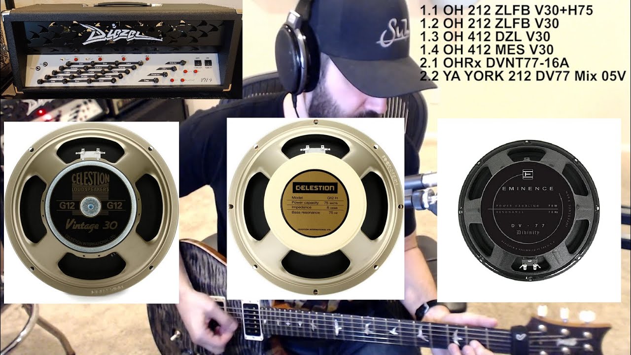 Diezel VH4 IR Comparison (V30, G12-H75, DV77) - YouTube