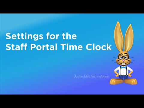 Settings for the Staff Portal Time Clock