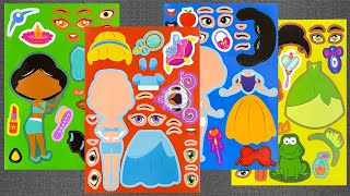 [🌸PAPER DIY🌸] DISNEY PRINCESS Sticker Book Makeover 👑 Cinderella, Aurora & Snow White! ASMR screenshot 4