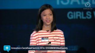 Social Good Summit 2016: 13 year-old coder Isabel Sieh on technology and the future Wealth