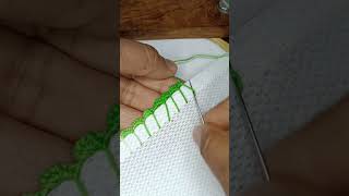 Most vira lace border embroidery stitching tutorial for everyone 🥰#shortvideo #youtubeshort #foryou