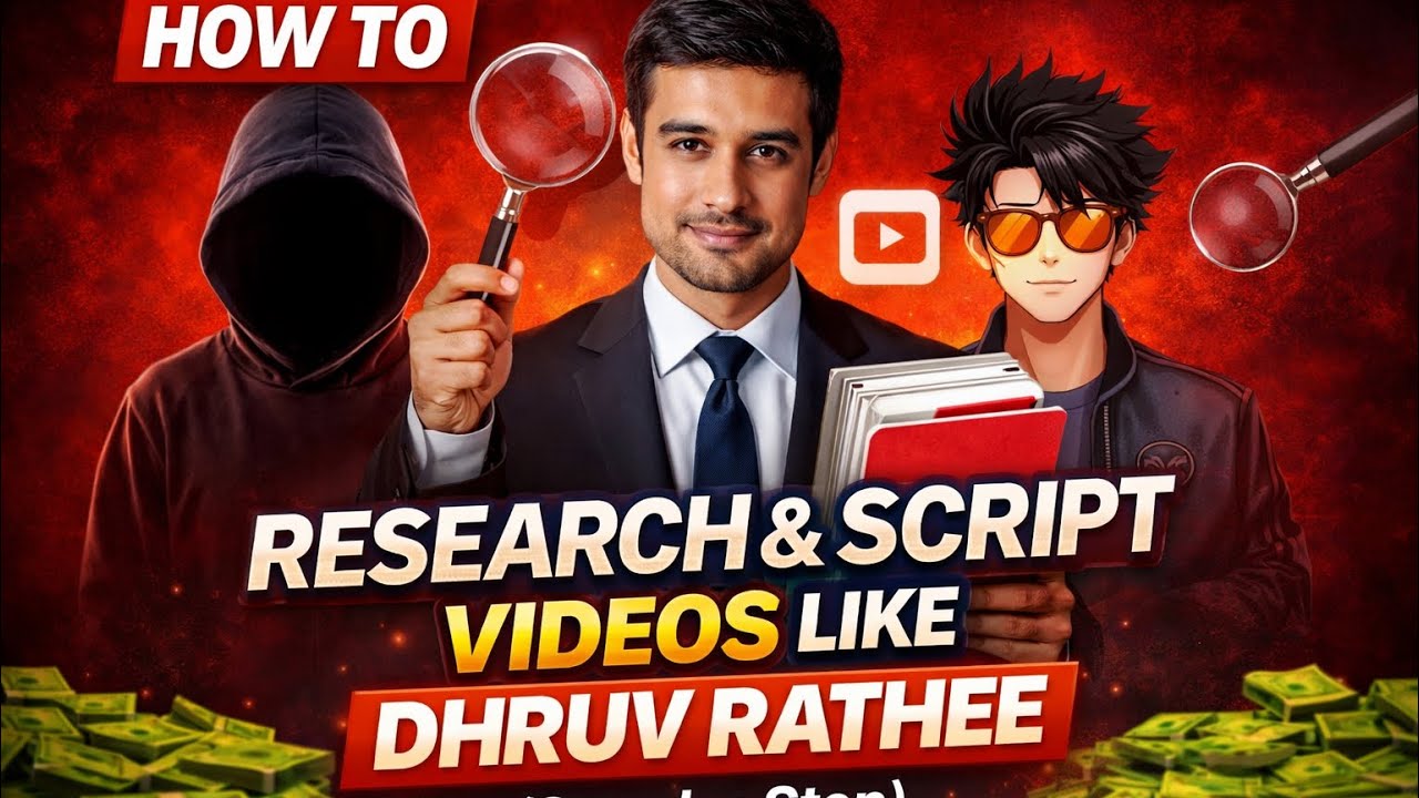 How to Research & Script Your Videos Like Dhruv Rathee (Step-by-Step)