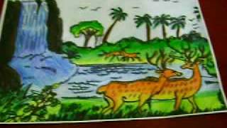 draw drawings nature scenery scene sketch pencil colourful