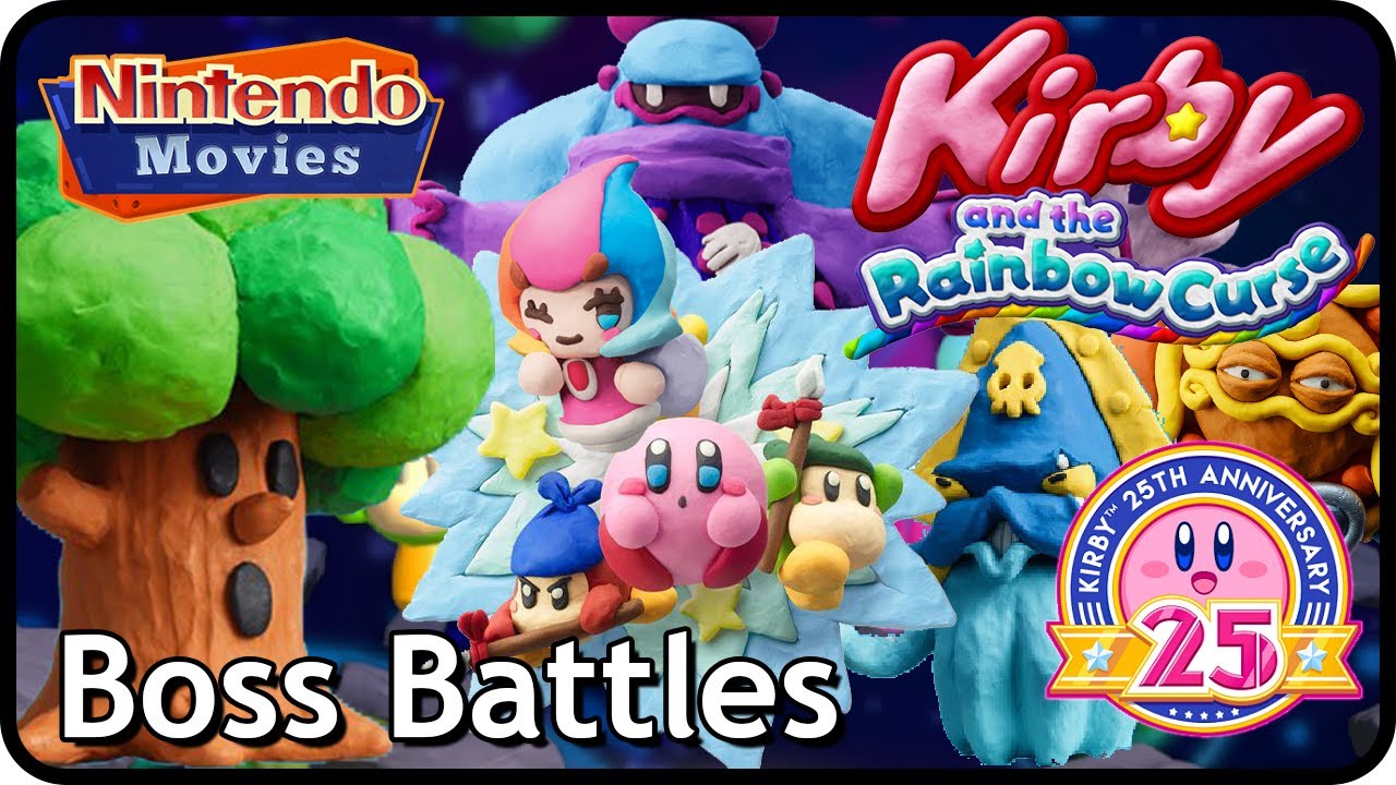 Kirby and the rainbow curse bosses
