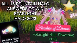 How to Win the Brand New Starlight Halo! All 15 Story Answers! Royale High Spring Halo 2023⭐️✨🌸