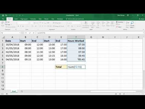 Sum the Hours over 24 Hours - Excel Trick