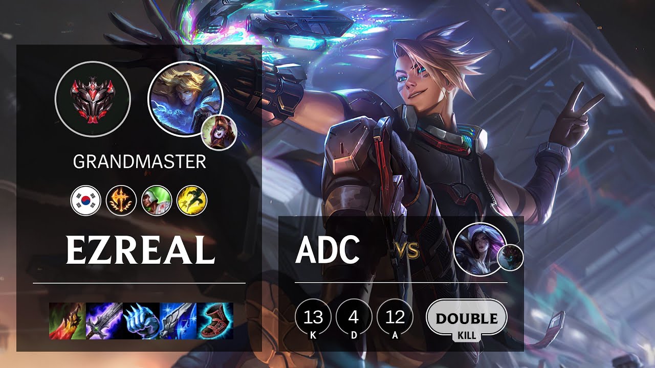 Ezreal ADC vs Kai'Sa - KR Grandmaster Patch 10.22